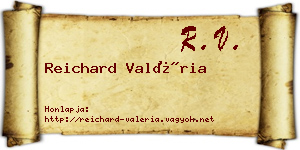 Reichard Valéria névjegykártya