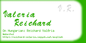 valeria reichard business card